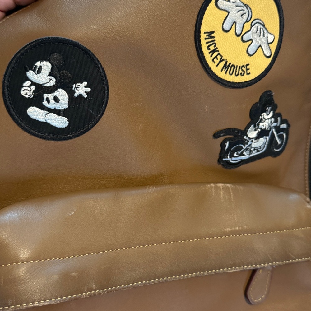 Disney’s Coach Tan Backpack with Mickey Mouse Patches - Picture 7 of 8
